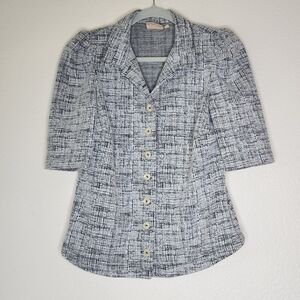 Anthropologie Vanessa Virginia  Tweed Sweater Blazer M